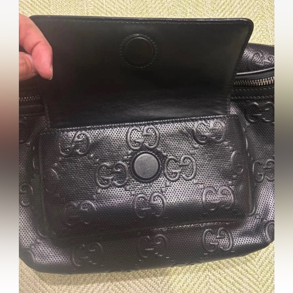 Gucci Embossed Black Belt Bag - Picture 9 of 14